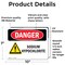 Signmission Sodium Hypochlorite Danger Sign, Vinyl Decal, 10in W x 7in L, 2PK OS-2PACK-DS-D-710-L-2042 - alternate 2